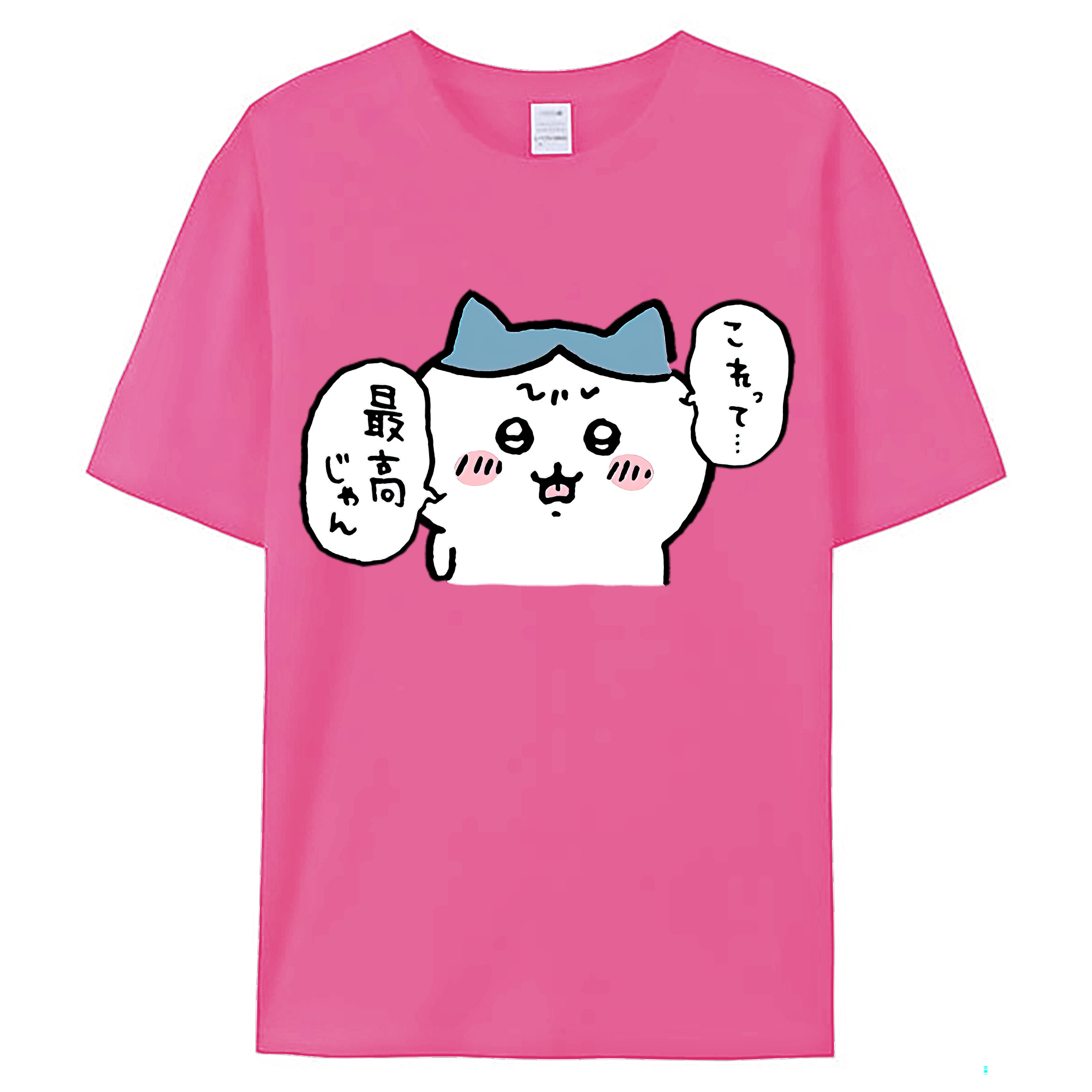 （画像用） ちいかわ ハチワレ Chii-kawa hachiware レディースカジュアルプリントTシャツ（綿100％）